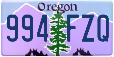 OR license plate 994FZQ