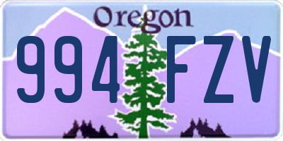 OR license plate 994FZV