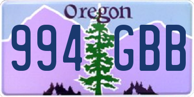 OR license plate 994GBB