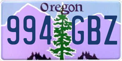 OR license plate 994GBZ