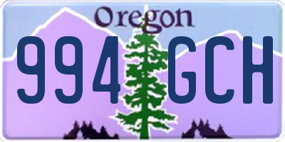 OR license plate 994GCH