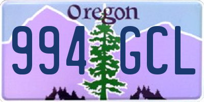 OR license plate 994GCL
