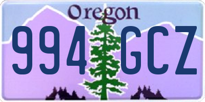 OR license plate 994GCZ