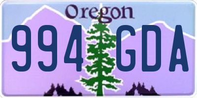 OR license plate 994GDA