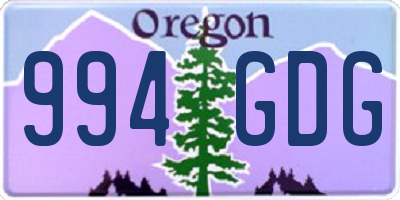 OR license plate 994GDG