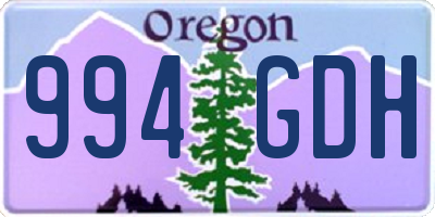 OR license plate 994GDH