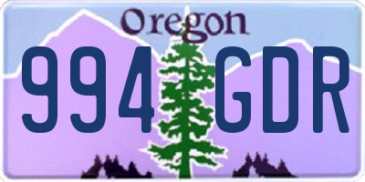 OR license plate 994GDR