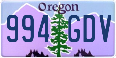 OR license plate 994GDV