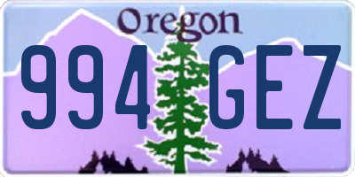 OR license plate 994GEZ