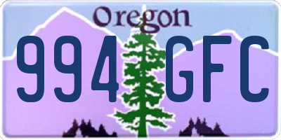 OR license plate 994GFC
