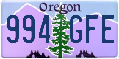 OR license plate 994GFE