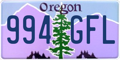 OR license plate 994GFL