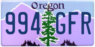 OR license plate 994GFR