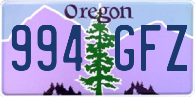 OR license plate 994GFZ