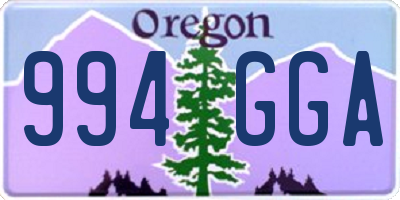 OR license plate 994GGA