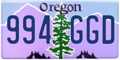 OR license plate 994GGD