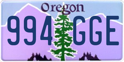 OR license plate 994GGE