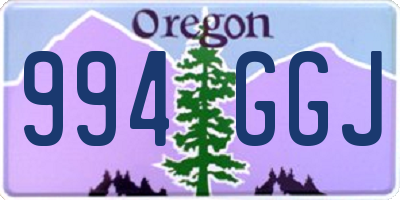 OR license plate 994GGJ