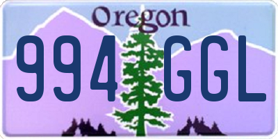 OR license plate 994GGL