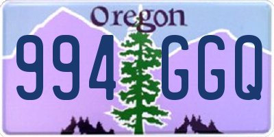 OR license plate 994GGQ
