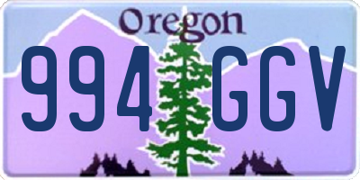 OR license plate 994GGV