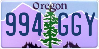 OR license plate 994GGY