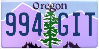 OR license plate 994GIT