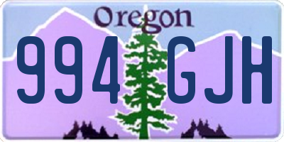 OR license plate 994GJH