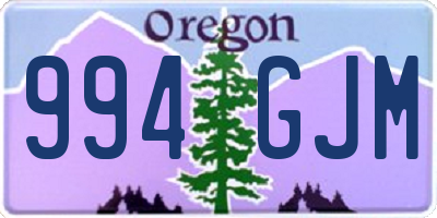 OR license plate 994GJM