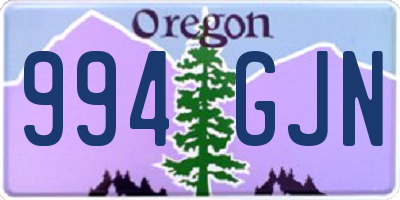OR license plate 994GJN