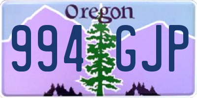 OR license plate 994GJP