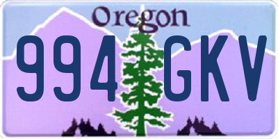 OR license plate 994GKV