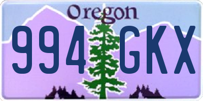 OR license plate 994GKX