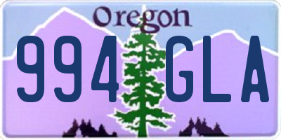 OR license plate 994GLA