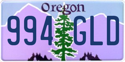 OR license plate 994GLD
