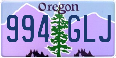 OR license plate 994GLJ