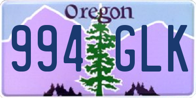 OR license plate 994GLK