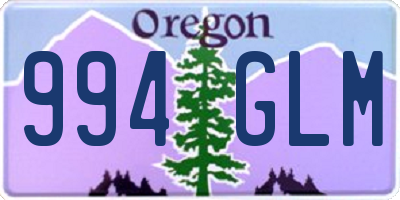 OR license plate 994GLM