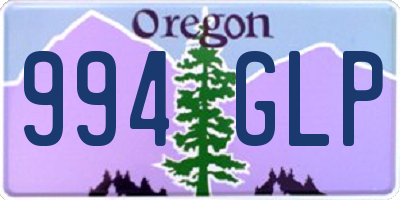 OR license plate 994GLP