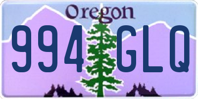 OR license plate 994GLQ