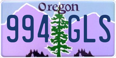 OR license plate 994GLS