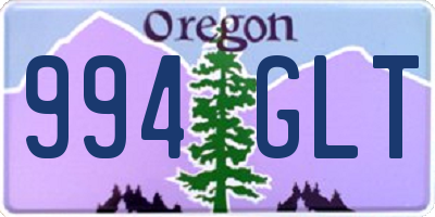 OR license plate 994GLT