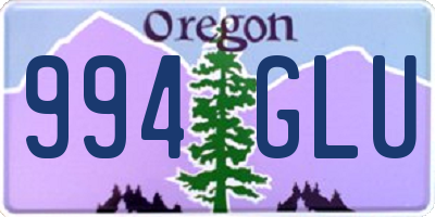 OR license plate 994GLU