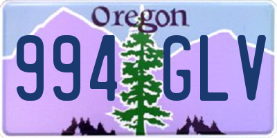 OR license plate 994GLV