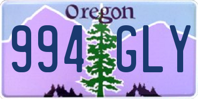 OR license plate 994GLY