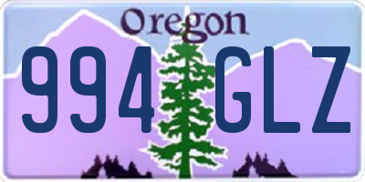 OR license plate 994GLZ
