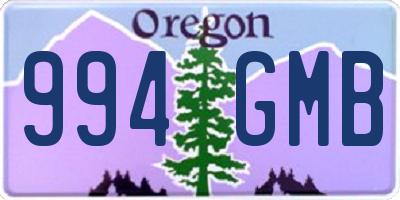 OR license plate 994GMB
