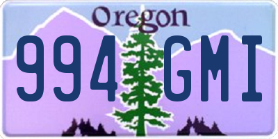 OR license plate 994GMI