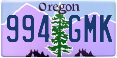 OR license plate 994GMK