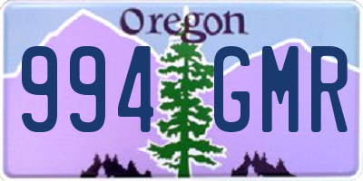OR license plate 994GMR